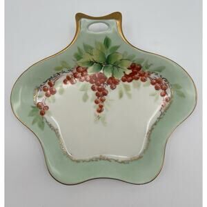 Hutschenreuther Selb Bavaria Hand Painted Decorative Plate Red Currant Vintage